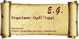 Engelman Györgyi névjegykártya