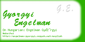 gyorgyi engelman business card